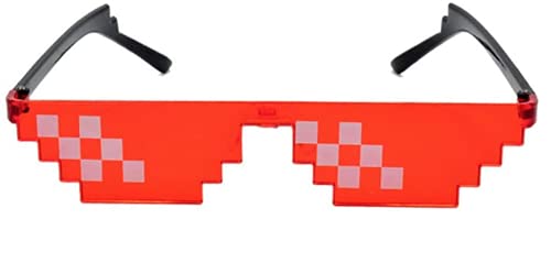 Image of Thug Life Sunglasses Funny Novelty Shades (Black+Red)