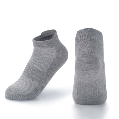 Unisex Athletic Ankle Socks - 6-Pair Multicolor (Black/Gray/White) Breathable Low-Cut Socks one size(8-14)2