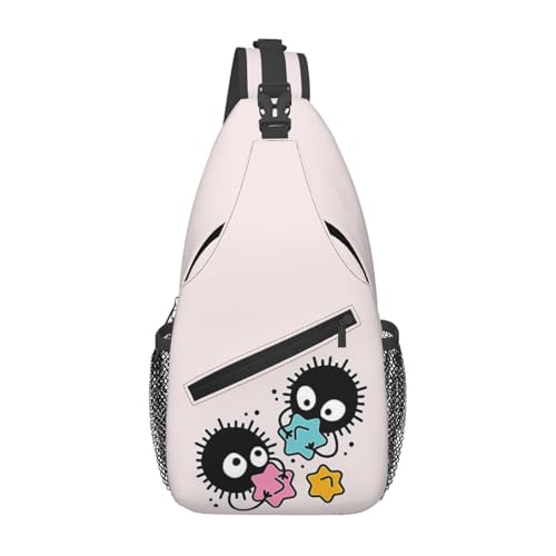 HFDGFJKKL Mochila Soot Studio Ghibli Hombres Sling Crossbody