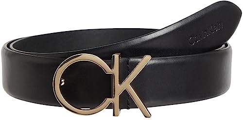 Calvin Klein Damen Gürtel Re-Lock Logo Belt 3,0 cm Ledergürtel, Schwarz...