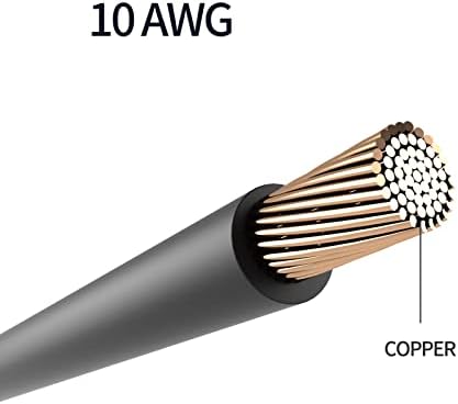 Cleqee SAE Connector Extension Charging Cable, SAE to Dual O Ring Termial Harness 10AWG Wire with 15A/20A/30A Fuses, Motorcycle Battery Charger 0.6M Wire for Cars, Motorcycles, Tractors