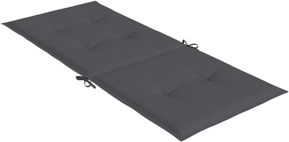 vidaXL Highback Chair Cushions 6 Pcs, Outdoor Chair Cushion, Seat Cushion for Garden Patio Furniture, Chair Pad, Melange Anthracite Fabric