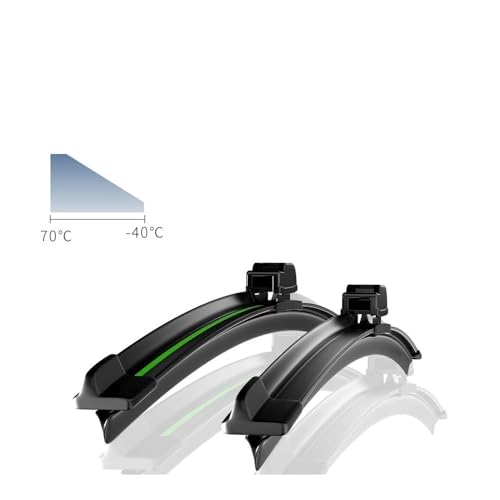 Limpiaparabrisas de parabrisas delantero LUTFI para Cruiser 2007-2016 Black 7