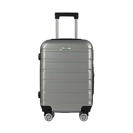 Mala de Viagem de Bordo Pequena 10Kg em ABS Rodinhas 360º Multmaxx (Prata)