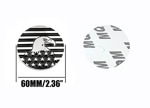 Image of CONGCONG for Jeep Emblem babge Eagle Etched Emblem 4x4 Metal Automotive Badge Specifically Designed for The Jeep Wrangler Cherokee - Stick it Anywhere (The Eagle Black)