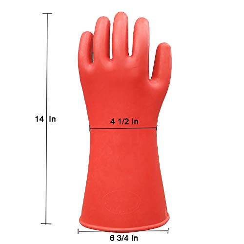 Shuangan Electrical Insulated Lineman Rubber Gloves Electrician High Voltage Hand Shape Waterproof Safety Protective Work Gloves 12Kv Insulating For Man Woman #TOP2