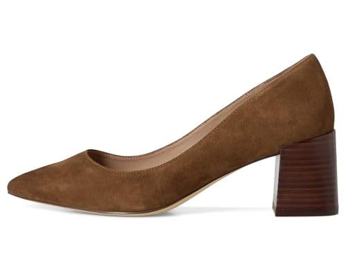 Cole Haan Cole Haan Women's Cassandra Block Heel Pumps, Spiced Brown Suede, 8-B US