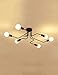 Moderne Plafonnier Lustres,E27 Spider Lumière Plafond,Moderne Noir LED Lumière Plafond,pour Salon Salle à Manger Chambre Cuisine(Style A Noir 6 Têtes)