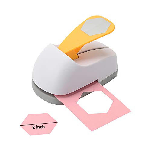 Craft Lever Punch 2 Inch Diy Handmade Hexagon Paper Punch (White Hexagon) #TOP1