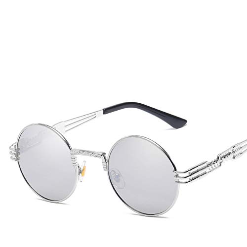 Preisvergleich Produktbild HONGYAN Metall Sonnenbrille Frauen Runde Sonnenbrille Steampunk Brille Der Männlichen Sonnenbrille Uv400