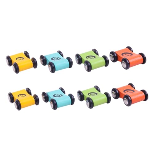 WEKAMOS 8 Piezas Scooter Vehículo De Carrera Mini Rampa Mini Pista De Autos De Carrera Número De Coches De De Juguete Coche De Juguete De Escritorio Juego De Autos De Madera