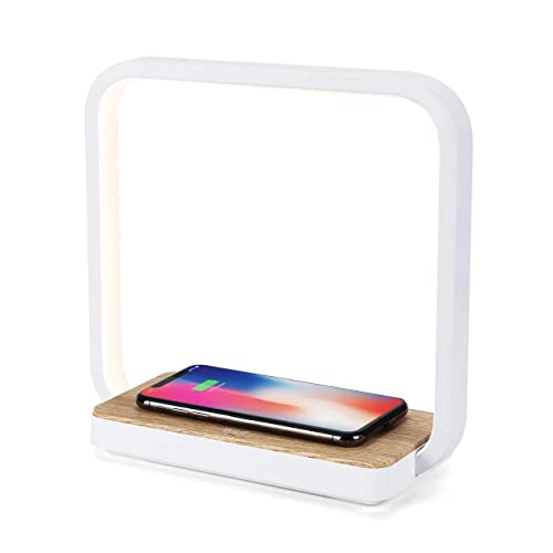 WILIT Lampe de Chevet avec Chargeur sans Fil 10W pour Chambre à Coucher, Lampe de Chevet Tactile à Intensité Variable avec 3 Niveaux de Luminosité