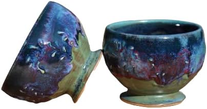 Salt and Pepper Pinch Bowls-Wooden Spoon - Set of Two (2) Thrown on the Potter's Wheel