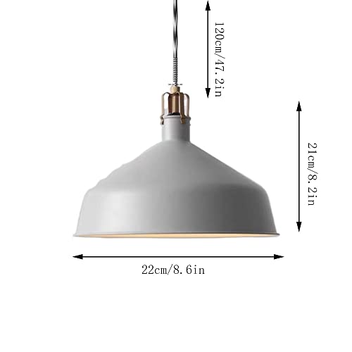 Lampe suspendue scandinave jaune 30cm lustre E27 salon - 8