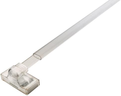 Magne Miracle Magnetic Curtain Rod with Adhesive Option, Clear, 25-Inch to 44-Inch