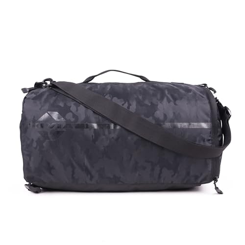 Image of Nivia Solo Gym Bag for Men & Women, Ventilated Shoe Compartment, Internal Utility Pocket, Side Mesh Pocket, Convertible Carry System, Ideal For Fitness, Sports, Travel, Workout & Training (Black), 25L