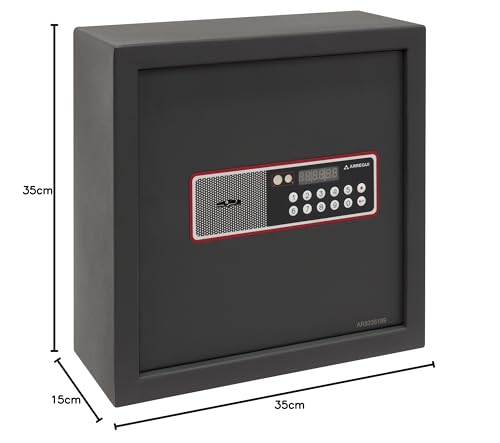 ARREGUI Cover 172060 Schmaler Versteckter Tresor für die Schrankrückwand, Getarnter Safe für Doppelrückwände, 2-Faktor- Sicherheitsschloss: Elektronik + Schlüsselschloss, 35x35x15 cm, 11 L