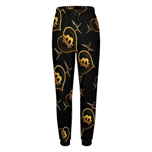 Bitcoin Heartbeat Women's Sweatpants Soft Lounge Joggers Athletic Yoga Pants with Pockets for Workout Running - Image 4