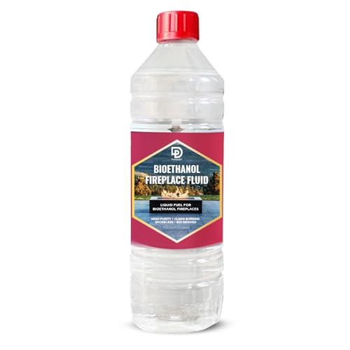 PRIMES DIY 1 Litre Premium Bioethanol Fuel for Fire Place Clean Burning High Purity Bio Ethanol Liquid Fuel for Fire Pits Burners and Stoves Indoor and Outdoor Use Eco Friendly Bioethanol Fuel Liquid