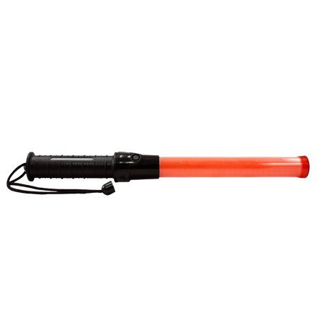 Railhead Gear Red LED Baton Traffic Safety Light, High Visibility 7 Super Bright LED's, 90 Hours Run Time, Portable Wand Air Traffic Conrtrol Stick w/Black Handle, KE-SLB23