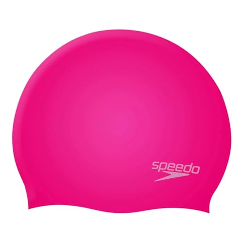 Speedo Unisex Kinder Einfarbige geformte Silikon-Badekappe | Trockene Haare...