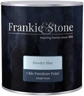 Frankie & Stone Chic Furniture Paint 1 Litre - Black Coal - Refresh Interior Furniture, Wardrobes, Tables & Chairs, Cupboards & Doors - Velvety, Chalk Chic Finish - Water Based - Quick Drying Solution