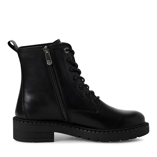 Bottines à lacets en cuir véritable Marco Tozzi style chic