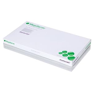 Mepiform with Safetac Technology 4″x7″, 5 Count, Self Adherent Soft Silicone Sheeting for Scar Reduction