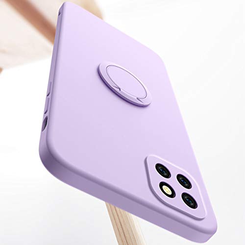 UKDANDANWEI Capa Enjoy 20 5G, suporte de anel de metal fino com rotação de 360 graus, capa magnética