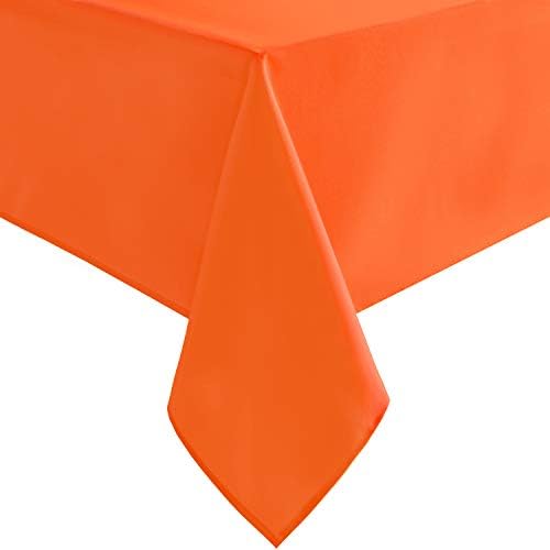 Hiasan Pumpkin Orange Tablecloth for Rectangle Tables - Waterproof and Spillproof Washable Fabric Table Cloth for Dining Room Kitchen Party, 60 x 120 Inch