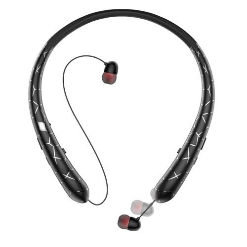Finpola Bluetooth Neckband Headphone, Retractable Headphones with Bluetooth 5.3...