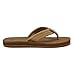 Quiksilver boys Carver Suede Youth Kids Flip Flip Sandal, Tan - Solid, 11 Little Kid US