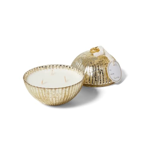 Sur La Table White Peppercorn Ornament Candle, Gold