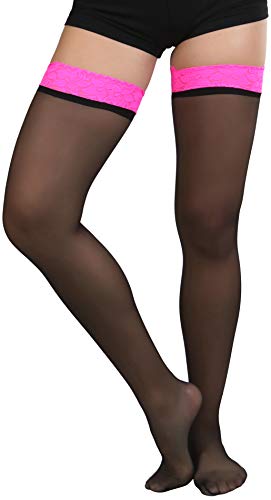 Image of ToBeInStyle Women's Nylon Thigh High Schoolgirl Opaque Stockings