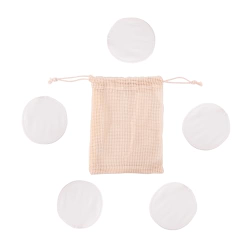 FOMIYES Reusable Makeup Remover Cloths 6 Pack Bamboo Fiber Pads Gentle on for Daily Makeup Removal Storage Bag