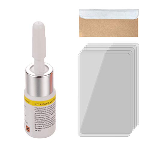 Preisvergleich Produktbild Luccase Auto Scheibenreparatur Crack Chip Harz Windschutzscheibe Reparatur DIY Reparaturharz Hülsenrasierer und 5 Härtungsstreifen Combo Werkzeug Kit (B)