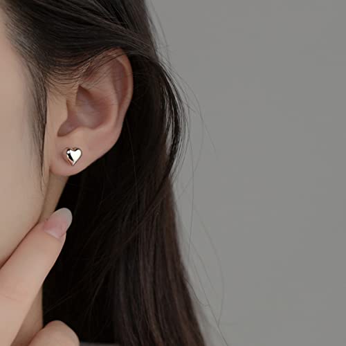 SLUYNZ Solid 925 Sterling Silver 8MM Fat Heart Earrings Studs for Women Teens Sweet Love Studs Earrings2