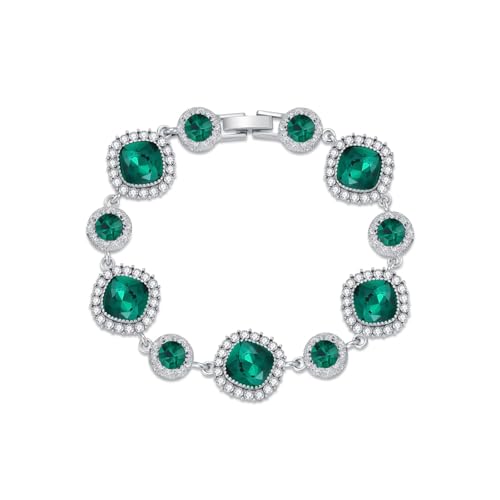 Bracelet de tennis Dorunmo ajustable en coeur pour éviter la perte du bijou