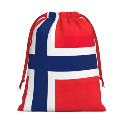 Longzehao Norwegian flag Print Drawstring Gift Bags For