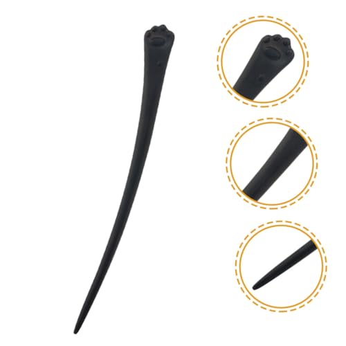 MOBUTOFU 可愛い猫爪デザイン檀ヘアスティック 長め髪用お団子ホルダー 女性 女の子向け和風髪飾り 結婚式 パーティー 普段使いに