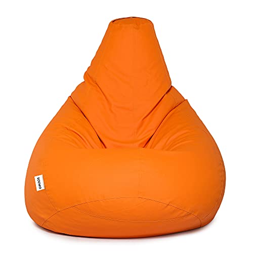 Image of Amazon Brand - Solimo XXXL Bean Bag Cover Without Beans (Brown) XXXL Bean Bag Cover (Orange)