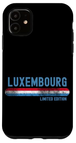 Luxembourg Flag | Luxembourgish Vintage Distressed Custodia per iPhone 11