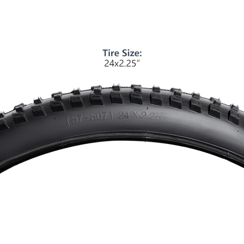 YUNSCM 2-PCS 24″ Mountain Bike Tires 24×2.25/57-507