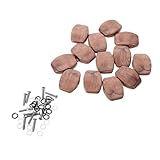 Toyvian ギターチューナーペグキャップ 12個セット プラスチック製スクエアノブ ヘッドストック用 クラシック アコースティックギター交換