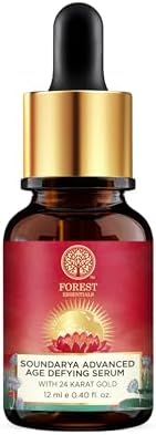 Forest Essentials Soundarya Anti Ageing Serum with 24K Gold | Ayurvedic Face Serum for Clarity, Pigmentation, Firming & Toning the Skin | With Pure Gold & Herbal Extracts