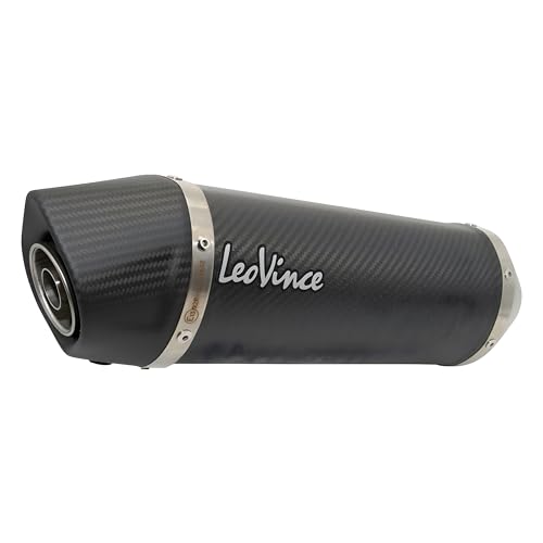 Set di pezzi di ricambio per silenziatore posteriore LeoVince impianto di scarico LV ONE EVO S10432, carbonio, Ø 45mm