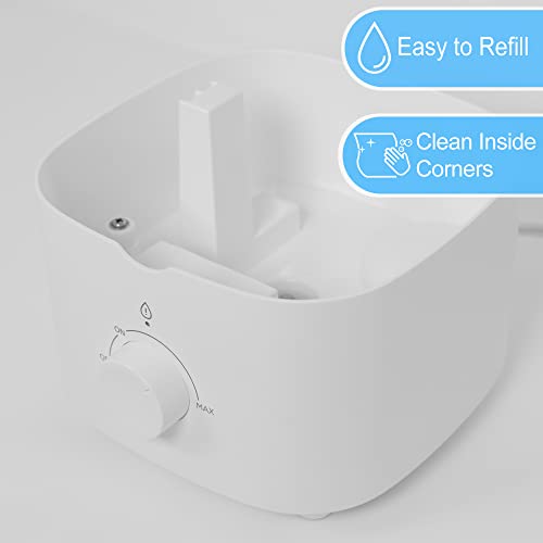 Rilextec Cool Mist Humidifiers For Bedroom, Quiet Top Fill Room Humidifiers For Large Room, 4.5L Air Humidifier For Plants With With 360°Rotation Nozzle, Large Room Humidifier For Bedroom #TOP5
