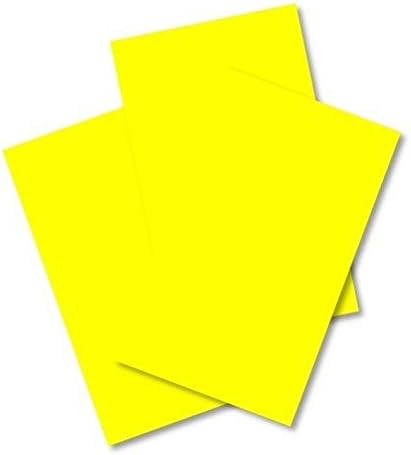 HCP A4 210 x 297 mm 80 GSM Smooth Calendared Paper - Yellow (Pack of 100 Sheets)