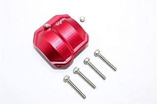 Axial SCX10 II Upgrade Parts (AX90046) Aluminum Front/Rear Differential Cover With Hole - 1Pc Set Red