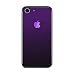 Produktbild Dqueen-eur iPhone 6s Plus Hülle, iPhone 6 Plus Case Panzerglas Rückseite Transparent Farbverlauf Farbe Entwurf Weich TPU Silikon Rand + Hart Plastik Gehärtetes Glas Zurück (iPhone 6s Plus, Lila)